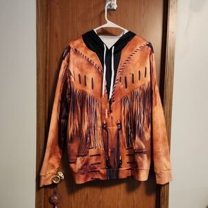 Fringe Design Hoodie  Men Or Womens